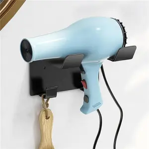 Hair Dryer Holder Wall Mount, Hair Dryer Holder Wall Mount, Upgraded Stainless Steel Hair Dryer Holder, Hair Dryer Holder Maximum Diameter 2.3 Inch Organiser Racks