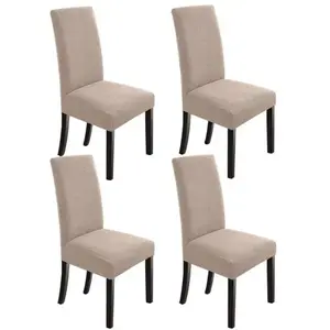 [Summervibes] A Set of 4/2 Pcs Solid Color Stretch Chair Cover,Suitable for Home Dining Rooms,Multifunctional Elastic Polyester Stretch Fabric,Universal Size Chair Cushion Cove,Hand Tools Kits