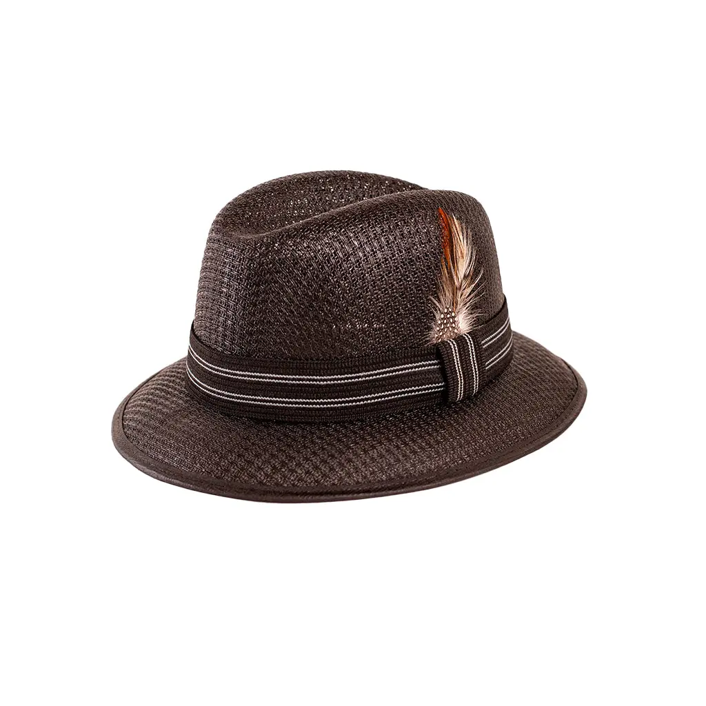 Gunthers Co Black Fedora Hat - Artisanal Chicano Style Adjustable Hat, 4 Sizes, Lowrider Stylish Accessory, Handcrafted Black Felt Cap, Stylish Accessories, Chicano Style Hats