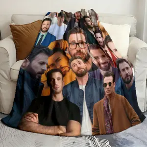 Multipurpose holiday gift blankets Chris Evans Abstract blanket Flannel warm blanket soft and comfortable blanket travel blanket birthday gift