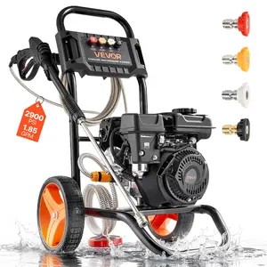 VEVOR Gas Pressure Washer 2900 PSI and 1.85 Max GPM, Summervibes, Upgrade Aluminum Pump with Spray Gun and Wand, 4 Nozzle Set, Gas Powered Pressure Washer for Cars, Fences, Driveways, Homes, Patios, Furniture