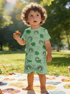 ✨Cute St. Patrick's Day! Rainbow & Clover Outfit, Energetic Baby Look