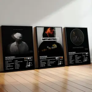 Set of 3 partynextdoor Album Poster Bundle | Rap Wall Art | Rap Album Prints | Aesthetic Music Decor | Album Music