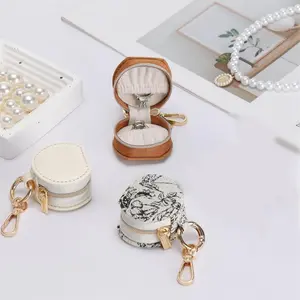 3Pcs Jewelry Ring Holder Keychain - Portable Travel Sports Ring Keeper Case - Mini Small Versatile Carrying Display Storage Organizer Box With Key Chain - Home Improvement.