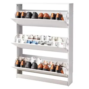 VEVOR Shoe Cabinet with 3 Flip Drawers, Summervibes,Summervibes, Modern Shoes Storage Cabinet with Anti-Tipping Device, Freestanding Shoe Rack Organizer, Ideal for Entryway, Hallway, Bedroom, Living Room, Closet, White