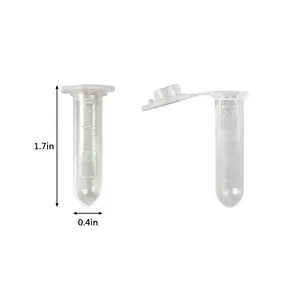 Centrifuge Tubes 200 Pack 2ml Polypropylene Clear Graduated Micro Test Tubes with Snap Cap for No-Leak Sample Storage Container