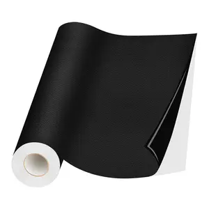 Leather Repair Patch Tape Kit, Self Adhesive Leather Repair for Furniture, Couch, Sofa, Car Seats,Office Chair,Vinyl Repair Kit. Black 12inx54in