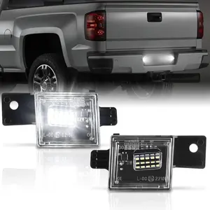 LED License Plate Light Compatible with 2014 2015 2016 2017 2018 2019 2020 2021 2022 Chevy Silverado GMC Sierra 1500 2500HD 3500HD 2015-2021 Colorado Canyon Pickup Truck 6000K, White