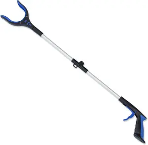 34 Inch Extra Long Reacher Grabber Tool - Foldable Gripper and Reaching Tool with Rotating Jaw