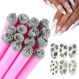 Nail Art Stamping Pen Set, Nail Art Transfer Pen, Nail Design Tools, Nail Stamping Pen Kit for Women & Girls