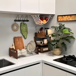 Hanging basket storage basket is suitable for kitchen countertops, outdoor storage is very convenient to carry, also suitable for home use, party occasions, or as a gift. Fruits (apples, grapes, bananas) can be hung for placement.