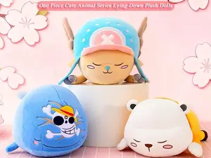One Piece – Chopper, Bepo & Laboon Lying Down Chibi Plush Dolls Collectible Stuffed Plushies