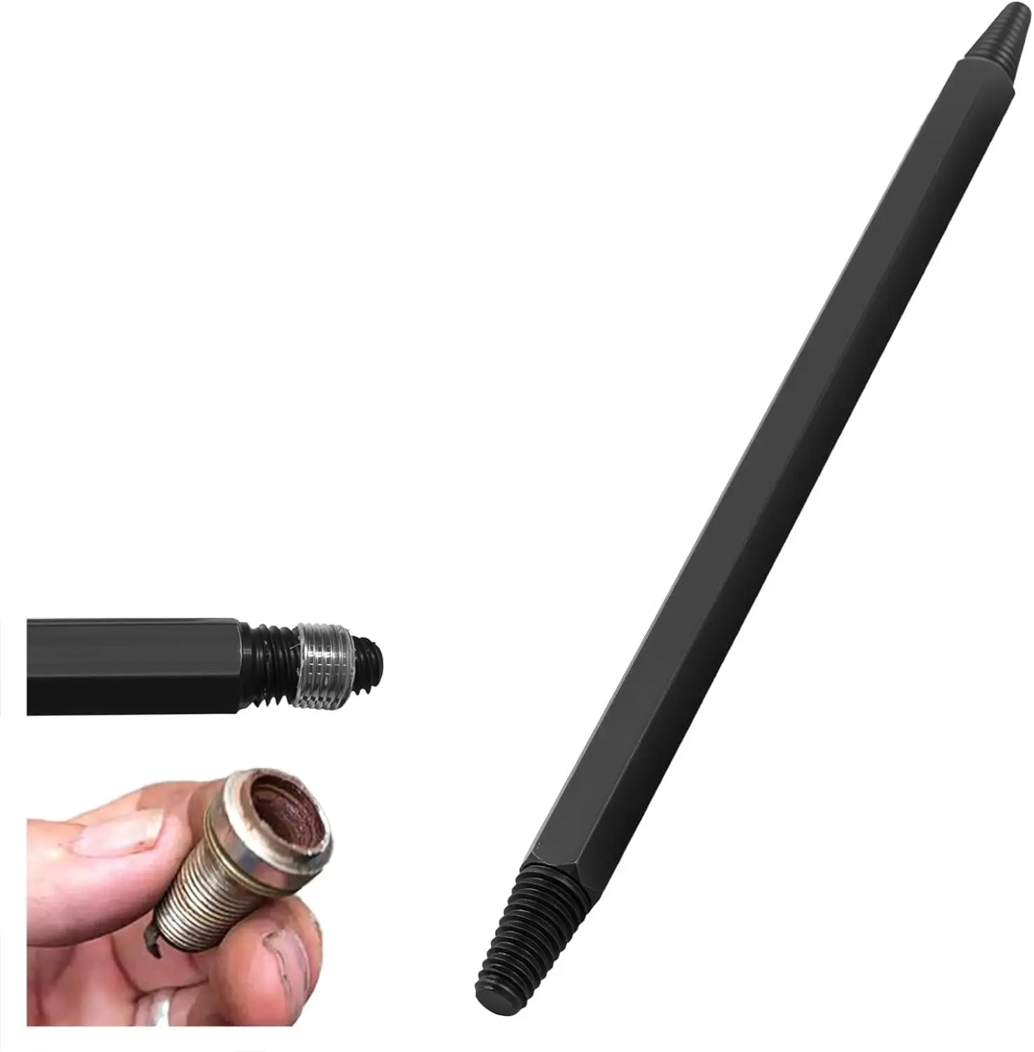 Broken Spark Plug Removal Tool with Left-Hand,Broken Spark Plug Extractor Tool with 10mm Hexagonal Structure,Sparks Plugs Extractor Kit Automotive Tools