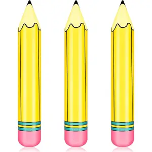 3 Pcs 27 Inch Giant Inflatable Pencil Hanging Decor for Back to School Graduation Birthday Party Classroom Garden Room Decoration