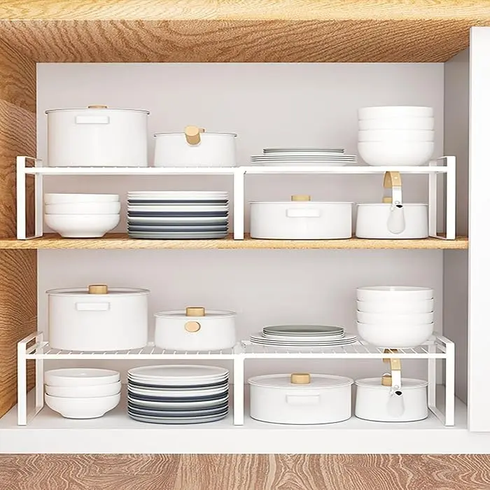 Expandable Cabinet Shelf Riser – Countertop Storage Shelf