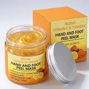 Vitamin C and turmeric hand and foot masks brighten skin tone, remove dead skin, Smooth and soft, Deep moisturizing care, Gentle skincare Moisture Plant Hydrating Hydrate Cream Moisturizer