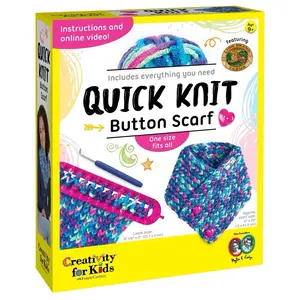 Kids Quick Knit Scarf Kit – Easy Beginner Craft for Boys & Girls