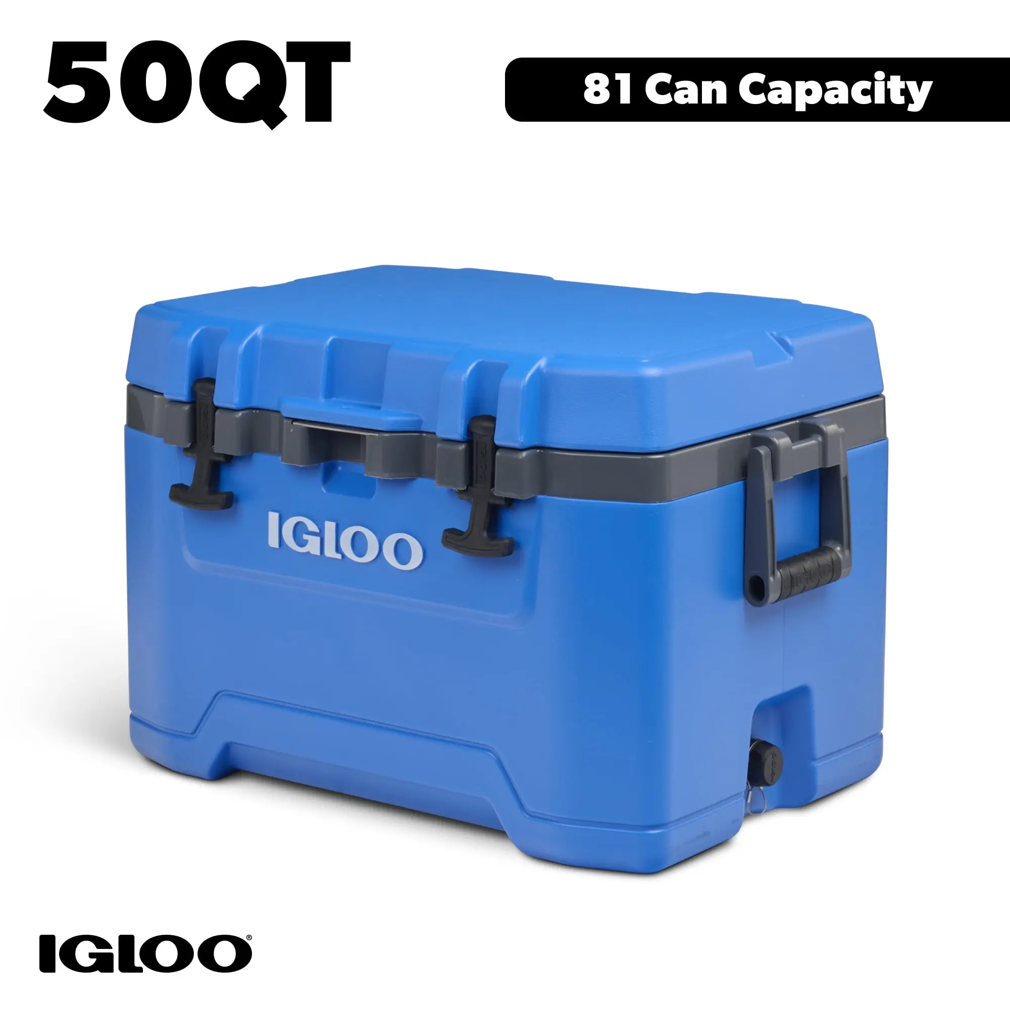 Igloo 50 QT Overland Ice Chest Cooler - Blue, Sports & Outdoor Camping Hiking Camp Kitchen Cooler