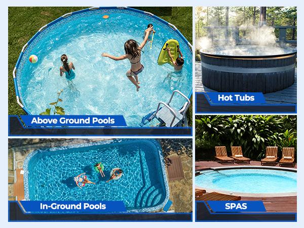 BigSale88！！Pool Vacuum for Above Ground Pool, JESIMAIK Cordless Pool Vacuum with 18.5 GPM, 60 Min Runtime, Telescopic Pole, Ideal Above Ground Pool Vacuum for Inground Pool, Spas, Hot Tubs tiktokshopbacktoschool