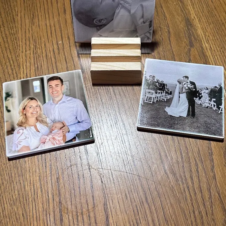 Custom ceramic coaster set