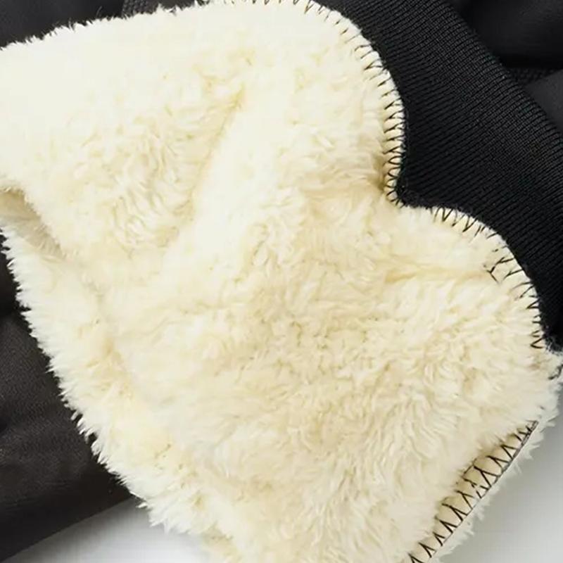 Men's Thermal Pants Heavyweight Insulated Cotton Winter Trousers with Drawstring Waistband, Black Cold Resistant Daily & Formal Wear with Side Pockets Suitable for Office Work and Outdoor Activities warm