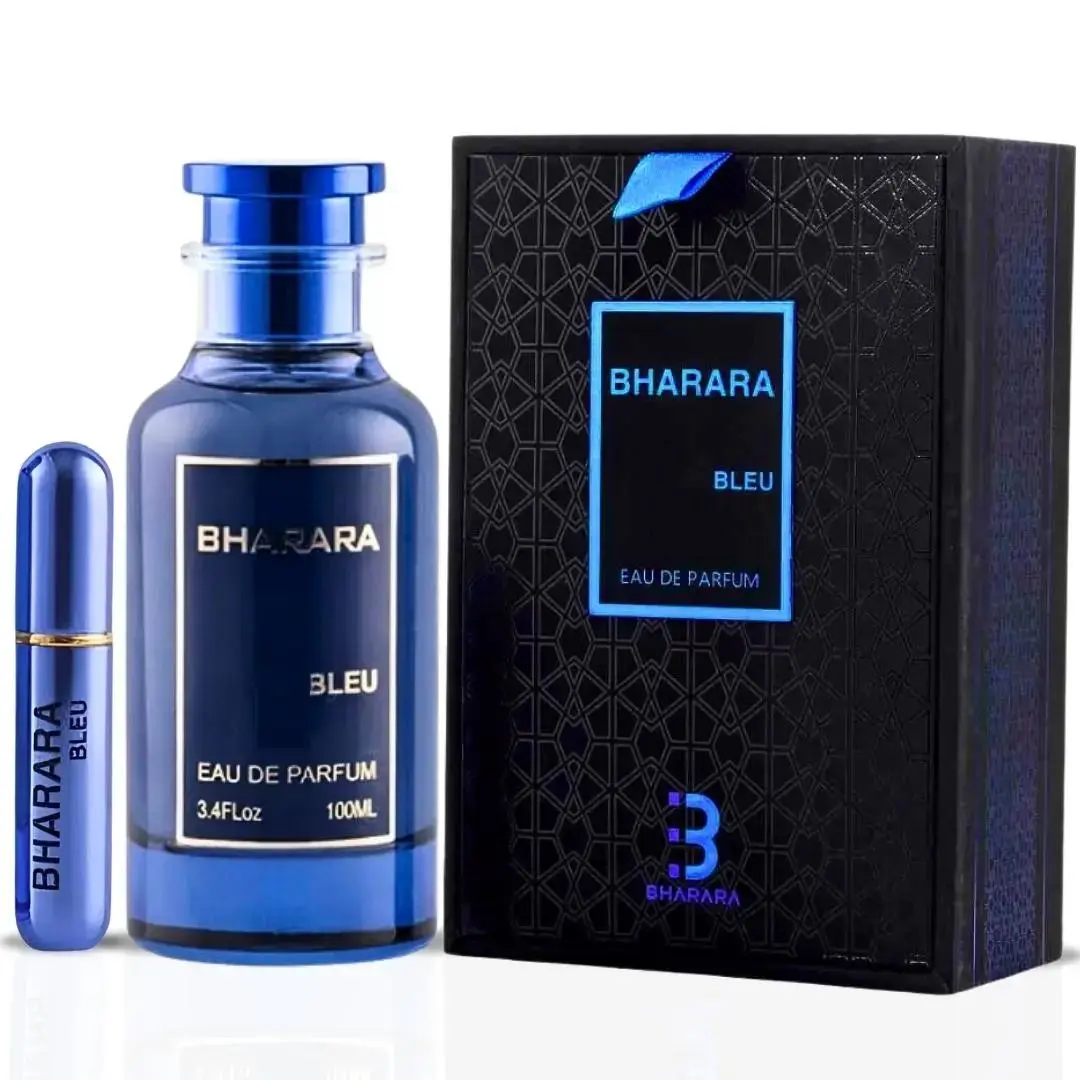 Bharara Bleu Pour Homme EDP Spray Bottle (100ML/3.4 OZ) by Bharara, Men's Fragrance for Male Wear, Standard Size, Citrus Berry Scent for Applying on Skin