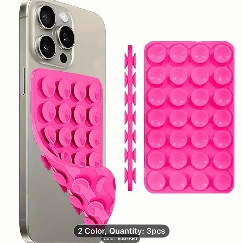 Silicone Suction Cup Phone Stand, Smartphone Adhesive Holder, Octobuddy Suction Phone Mount, Phone Grip, Durable and Safe Design