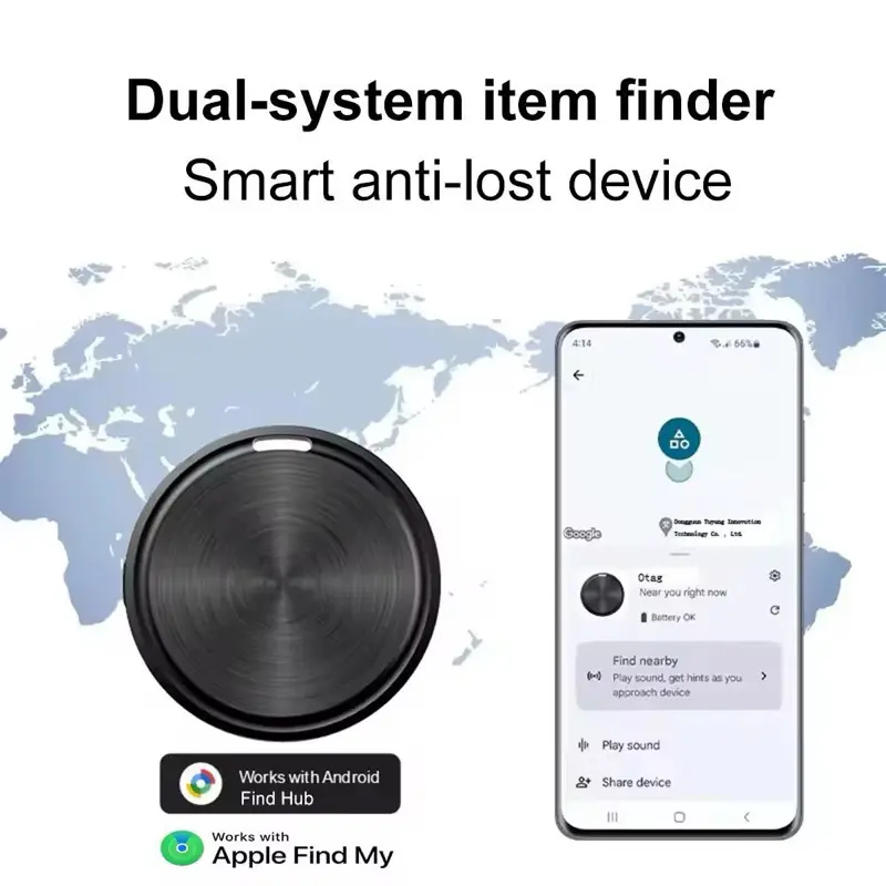 100 pieces Smart Finder Global Tracker Dual-system Finder- Anti-lost Device Works with Android & IOS
