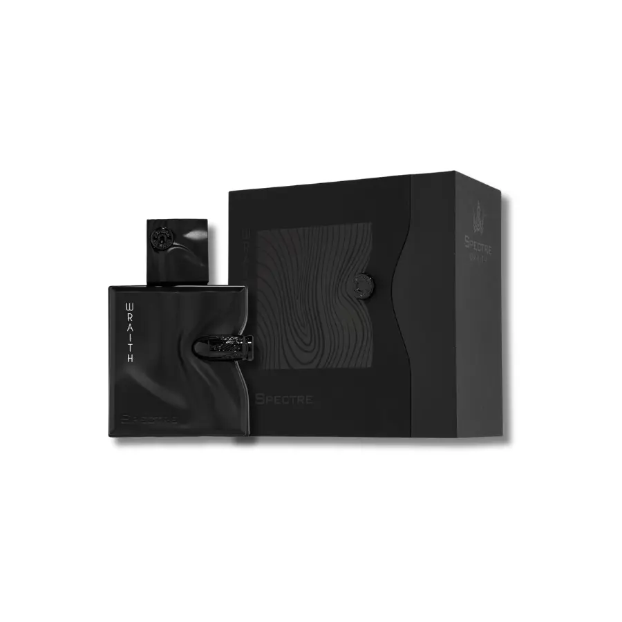 Fragrance World Spectre Wraith Woody Aromatic Men's Eau De Parfum (EDP) - Regular Edition Liquid Spraying Men's Fragrance, 2.7fl.oz Alcohol Base, Woody, Vanilla, Patchouli, Spicy, Coffee & Rum Warmth, Adult Cologne with Alcohol, Versatile Size Single Item