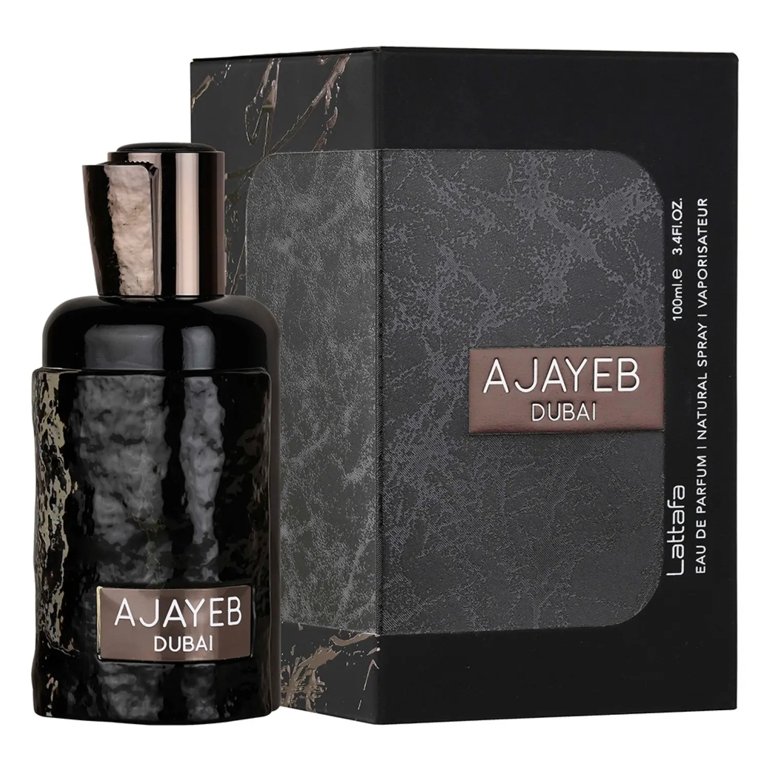 Lattafa Ajayeb Dubai for Men Eau de Parfum Spray, 3.4 Ounce