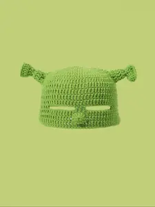 Cute Cartoon Clown/Panda Design Beanie Hat, Casual Thickened Windproof Braided Crochet Warm Knit Hat for Fall & Winter, Fashion Accessories for Both Men & Women, Animal Hats