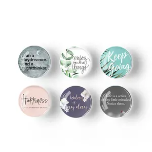 4/6PCS Random Fridge Magnets – Inspirational Quote Magnetic Stickers for Refrigerator, Aesthetic Cute Decor for Kitchen & Office
