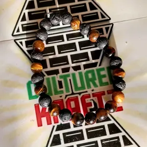 Tigers Eye Lava Wrist Piece