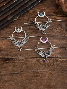 Vintage Viking Butterfly Moon Hairpin, Fashionable Norwegian Style Accessory, Perfect for Party, Valentine's Day, Mother's Day, Father's Day