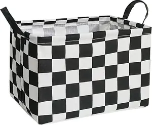 Rectangular Storage Basket Collapsible Organizer Bin Waterproof Toy Box for Organizing Home/Dorm/Kitchen/Pet/Office/Closet/Shelf/Gift Baskets