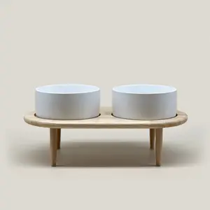 double dip elevated feeder bowls