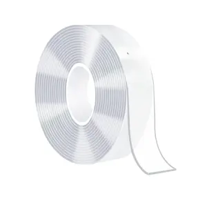 Extra Strong Double Sided Tape Heavy Duty Removable 10FT, Clear Sticky Adhesive Nano Tape Tough Washable Waterproof Mounting Tape for Hanging Picture, Poster, Carpet, Photo Deco