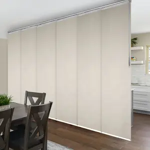 Pearl 6-Panel Single Rail Panel Track 70"-130"W, Panel width 23.5" - 100% BLACKOUT