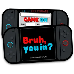 Video Games Birthday Party Invitation for Boys, Bro you in, 30 Cards With 30 Envelopes, 5x7 Inches