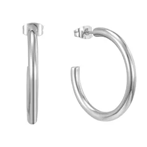 EVRY JEWELS Gold or Silver Plated Women's Hypoallergenic Miami Hoops