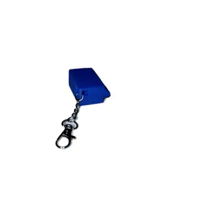 Hilarious Dad Joke Keychain - Blue Box with "Just In Case" Text, Includes Clasp and Chain Attachment