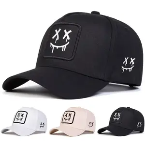 Unisex Cartoon Pattern Embroidered Five-sided Baseball Cap Outdoor Adjustable Sunscreen Leisure Hat Spring Autumn Travel Tourism Beach Vacation