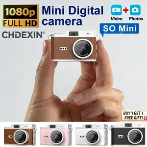 Vintage Mini Digital Camera – Beginner Friendly Pocket Camera with 0.96" IPS Screen & LED Fill Light, Portable Vlogging Camera for Travel & Daily Photography