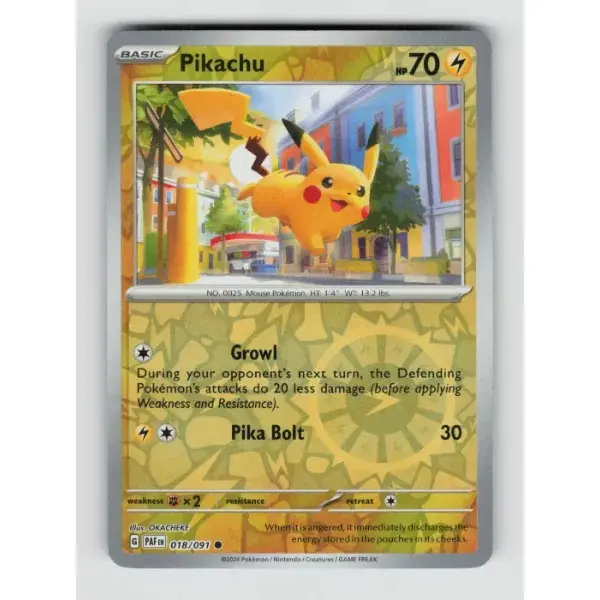 POKEMON TCG AUTHENITC RAW SINGLES: Pikachu (Reverse Cosmos Holo) Miscellaneous Cards & Products Promo 018/091 NEAR MINT English
