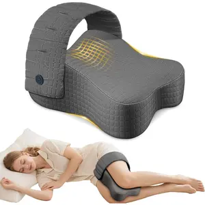 Knee Pillow for Side Sleepers Ergonomic Memory Foam Leg Pillow for Side Sleeping Sciatica Pain Relief Large Grey Cushion for Thigh Knee Back & Leg Support