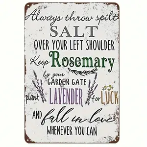 Aluminum Witch Wall Sign Vintage Gothic Home Decor Inspirational Art Novelty Gift for Birthday Halloween Housewarming Party Decor