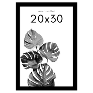 Americanflat Poster Frame 20x30 inches - Black Wooden Picture Frame with Plexiglass Cover