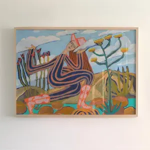 [SALE UP TO 50% + FREE SHIP] Vintage Western Landscape Art Print Mid-Century Botanical Home Decor