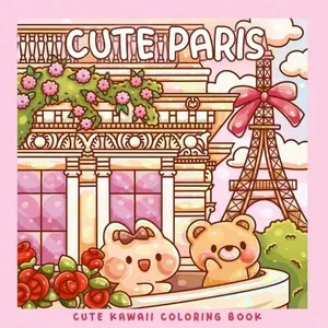 1pc CUTE PARIS coloring book For Adults And Kids,Simple And Big Designs For Relaxat colouring books,Toys suitable for boys and girls, zero foundation drawing to relieve stress coloring book，Christmas gift，Halloween Gift，Back to school gifts