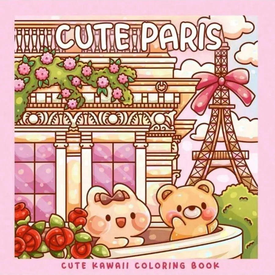 1pc PARIS coloring book For Adults And Kids, Simple And Big Designs Watercolor Floral Design For Relaxat coloring books, zero foundation drawing to relieve stress, Relaxation coloring book, Therapeutic Coloring, Christmas gift, Back to school gifts
